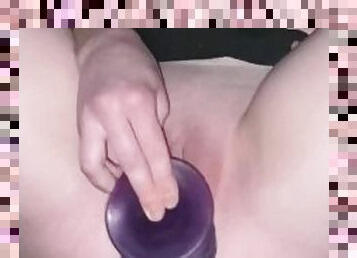 cul, grosse, énorme, masturbation, amateur, ados, belle-femme-ronde, chevauchement, gode, solo