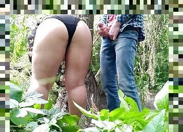 cul, en-plein-air, public, russe, femme, amateur, ejaculation-sur-le-corps, milf, maison, maman