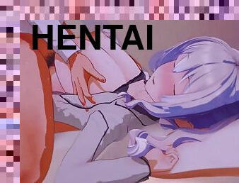 gros-nichons, secrétaire, première-fois, hentai