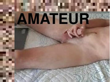 masturbation, amateur, ejaculation-sur-le-corps, maison, ejaculation, solo, bite