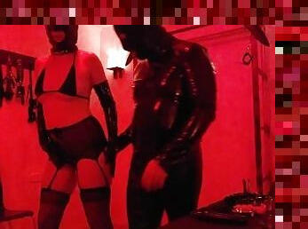 Spanked, whipped, fisted and double fucked at the BDSM club
