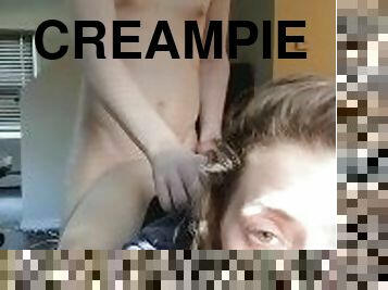 otrogen, doggy-style, party, publik, amatör, creampie, par, college