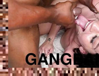 Trailer Riley Jean gets BBC Gangbang After Dark