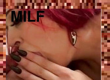 Redhead Milf Sucking Fat Dick