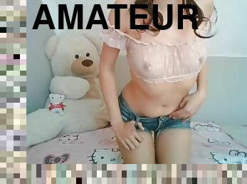 aluna, amador, adolescente, colégio, excitante, quarto, engraçado, pequeno, sozinho, fumando