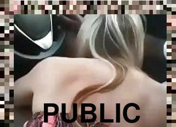 cul, public, amateur, babes, fellation, énorme-bite, blonde, exhibitionniste, bite, clignotant