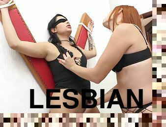 レズビアン, bdsm, ブラジル, フェティッシュ, ボンデージ, ブルネット