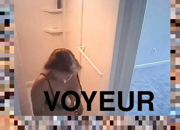 baignade, gros-nichons, amateur, cam, voyeur, douche, caché