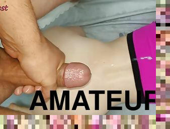 Toystest Wearing Used Condom With Cum And Go On