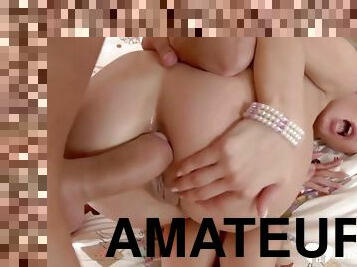 cul, amateur, anal, énorme-bite, jouet, maison, point-de-vue, petite-amie, sur-le-visage, brunette