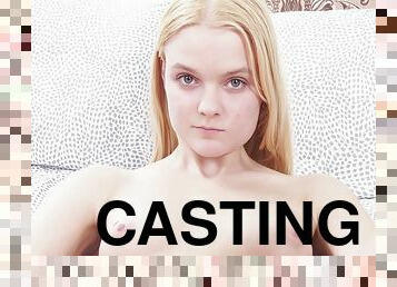 rosyjskie, chude, nastolatki, casting, blondynka, solo, dziewica, małe-cycki