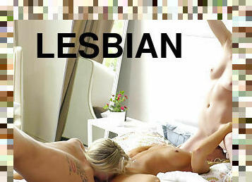 Scarlet Red agreed to lesbian sex with girlfriends Blake Eden and Val Dodds