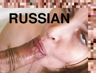 Russian Beauty And Cum On Hair