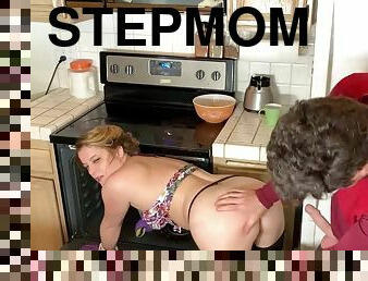Stepmom In The Kitchen Takes Stepson's Penis After He Takes The Wrong Pills