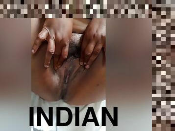 berambut, amateur, gadis-indian, pov, afrikan