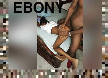 Little Ebony Swallows It All