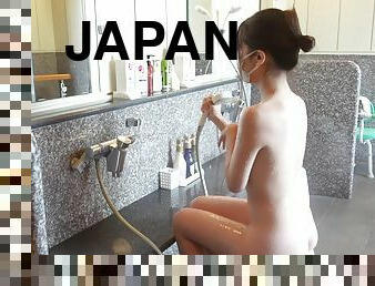 asiático, traseiros, teta-grande, amador, japonesa, sozinho, morena, tetas-pequenas