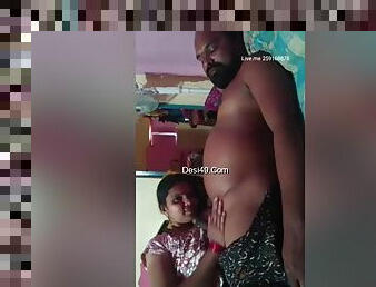 Today Exclusive- Horny Tamil Couple Romance And Handjob On Liver App Show