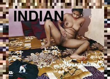 gros-nichons, amateur, ados, indien, webcam, solo, brunette