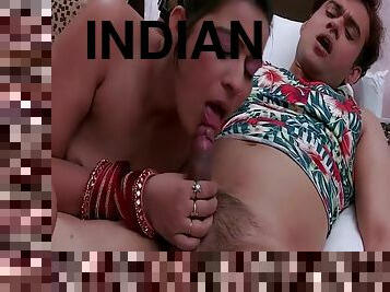 gros-nichons, fellation-profonde, indien, brunette