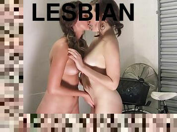 lesbisk, rocker, brunette