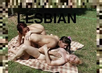 Three Old And Young Lesbians Make Out In The Garden With Phylisia, Celine H. And Julia C