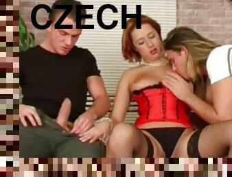 Redhead Threesome From The Czech Republic