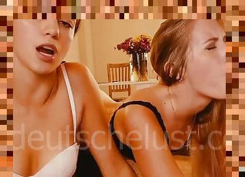 2 Hot German Girls Share One Lucky Guys Cock