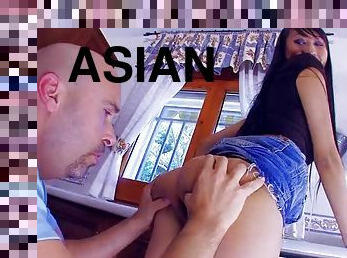 asia, pembantu-wanita, remaja, gambarvideo-porno-secara-eksplisit-dan-intens, dapur, cina, kasar