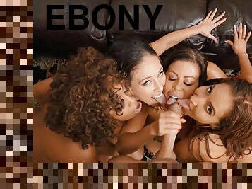 gros-nichons, ébène, énorme-bite, interracial, milf, sexe-de-groupe