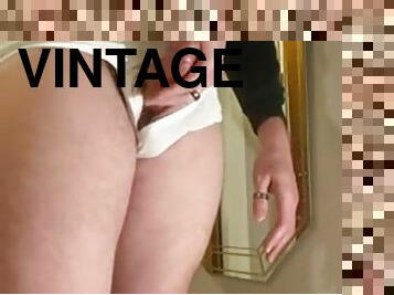 Squirting through vintage Hanes tight whites