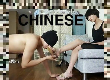 Brutal trample  Pure girl Sandals or Chinese foot femdom3