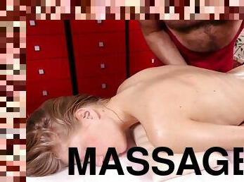 massagem, virgem