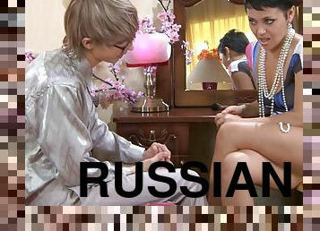 Russian MILF Viola Seduces Geek Boy