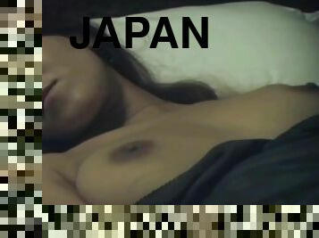 japanese babe masturbates home alone