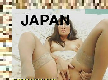 asiático, gafas, masturbación, coño-pussy, profesora, babes, madurita-caliente, juguete, casero, japonés