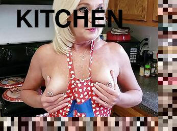 Playful GILF Kitchen Sex