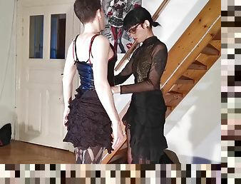 Dominatrix goth crossdresser sissy slave TV tv part 2