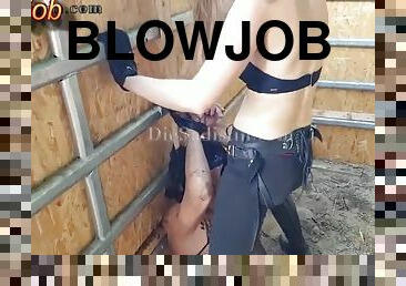 Brutal blowjob compilation with strap-on