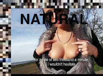 Beautiful natural Czech girl gets an butt fuck creampie in public