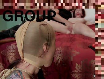 orgie, legetøj, hardcore, bdsm, gruppesex-groupsex, slave, dildo, fetish, kvælning, bondage