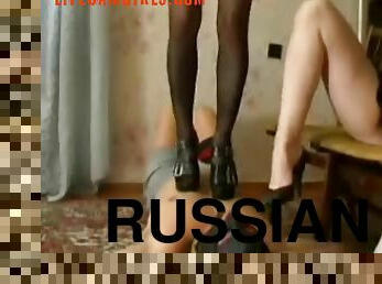 rusai, retro, vergas, fetišas, valdovė, pažeminimas, sėdėjimas-ant-veido, dominavimas, moters-dominavimas