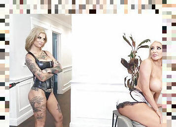 Hardcore lesbian sex with tattooed babe and Nicolette Shea