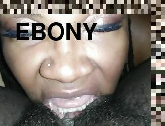 I love taking her soul: homemade POV with ebony eating black cunt