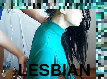 lesbiana, hardcore, masaje, erótico
