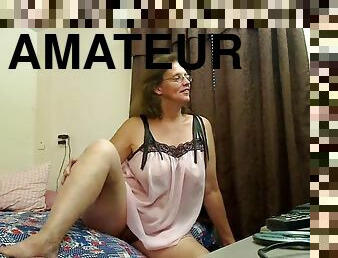 masturbation, amateur, granny, belle-femme-ronde, webcam, solo