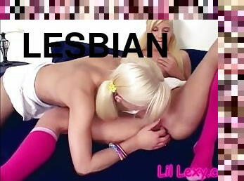 Lil Lexy lesbian kissing pussy licking
