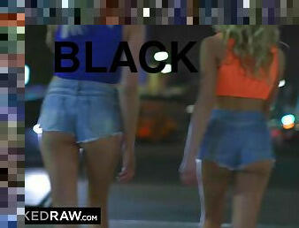 BLACKEDRAW Blond Besties take on BIG BLACK COCK together