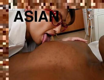 Lustful Asian MILF interracial amateur porn video