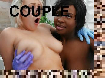 tetas-grandes, cuatro-patas, enfermera, coño-pussy, mamada, negra-ebony, interracial, pareja, pechugona, cowgirl